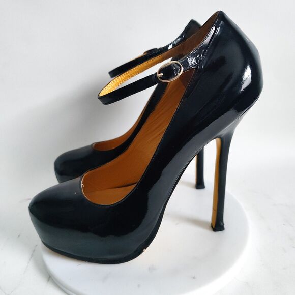 Yves Saint Laurent YSL Heels Womens Tribute Mary Jane 8 / 38 Platform Stiletto - Picture 5 of 13
